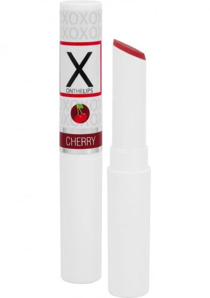 X On The Lips Buzzing Lip Balm With Pheromones Electric Cherry .75 Ounce-X On The Lips-Sexual Toys®