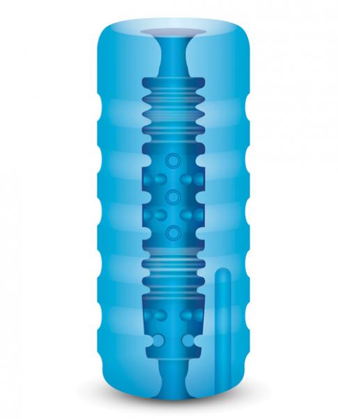 Zolo Backdoor Squeezable Vibrating Stroker Blue-ZOLO-Sexual Toys®