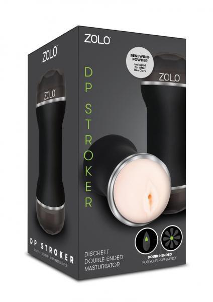 Zolo DP Stroker Double Ended Masturbator Beige-ZOLO-Sexual Toys®