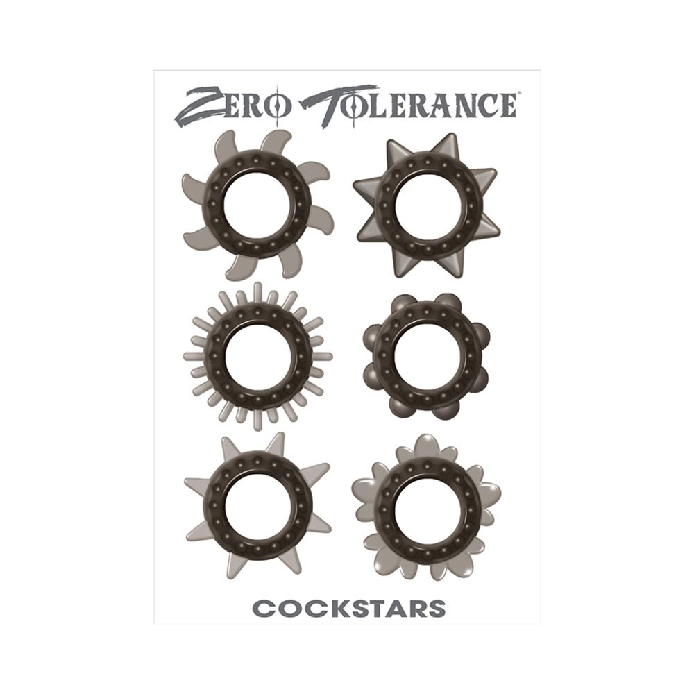 Zt Cockstars Cock Ring Set Of 6 Unique Shapes-Zero Tolerance-Sexual Toys®